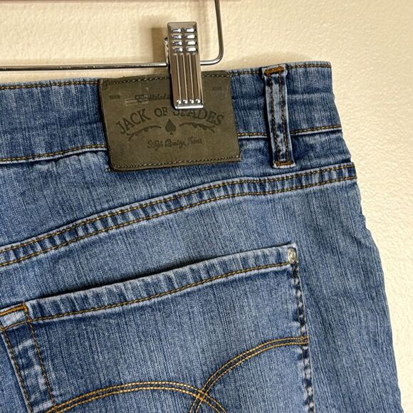 Jack of spades the high rise roller denim jeans size 36x34 - Picture 8 of 12